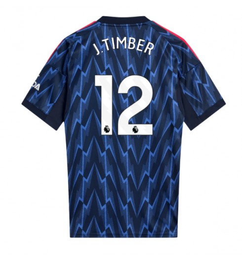 Arsenal Jurrien Timber #12 Bortedrakt 2025-26 Korte ermer Arsenal Jurrien Timber #12 Bortedrakt 2025-26 Korte ermer